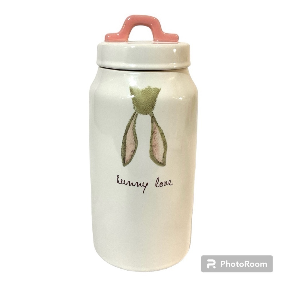 Rae Dunn BUNNY LOVE Canister Easter Farmhouse Decor Jar